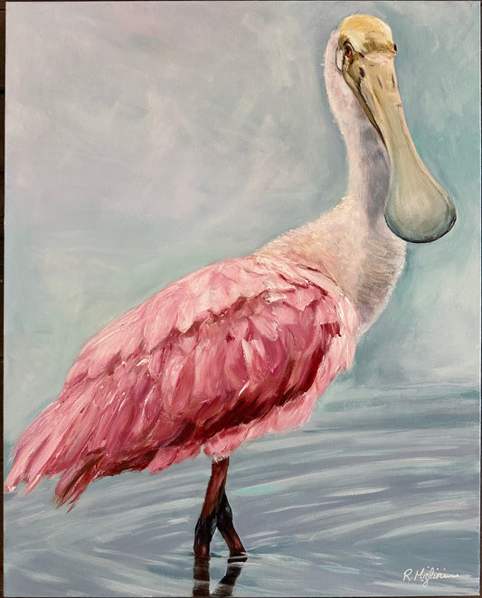 Spoonbill in the Mist